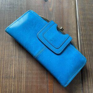 Hobo International Vintage Collection Nova Wallet Wristlet Combo Turquoise Blue